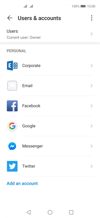 Press the menu icon.