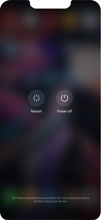 Press Power off.