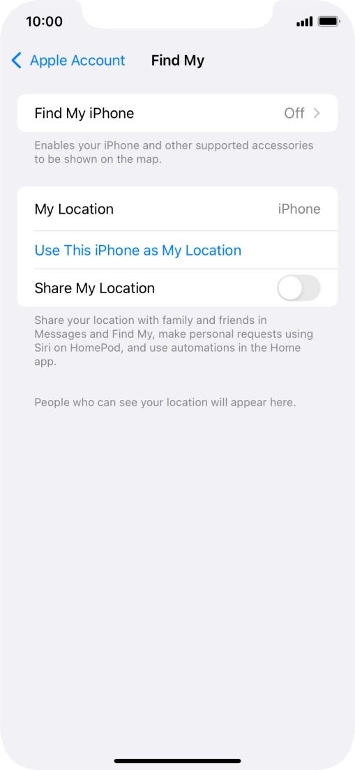 Press Find My iPhone.