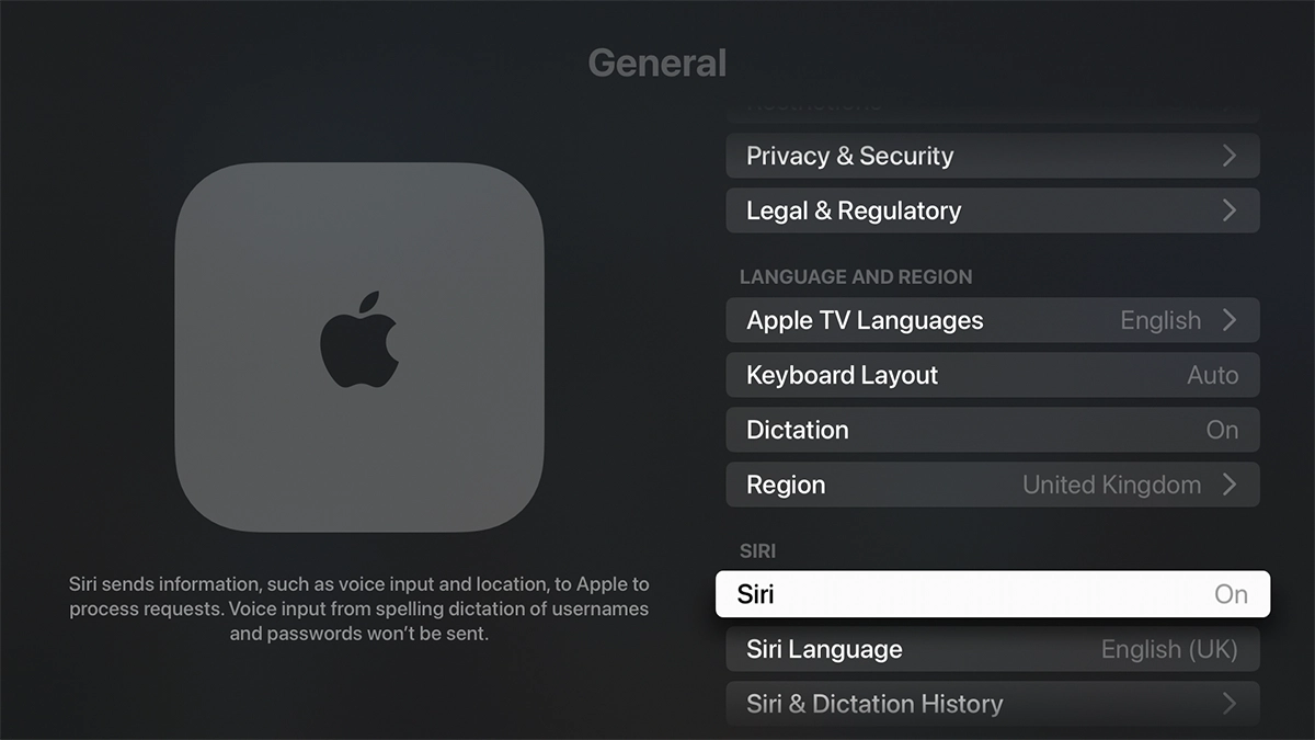Highlight Siri.