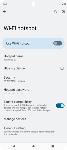 Press Hotspot name.