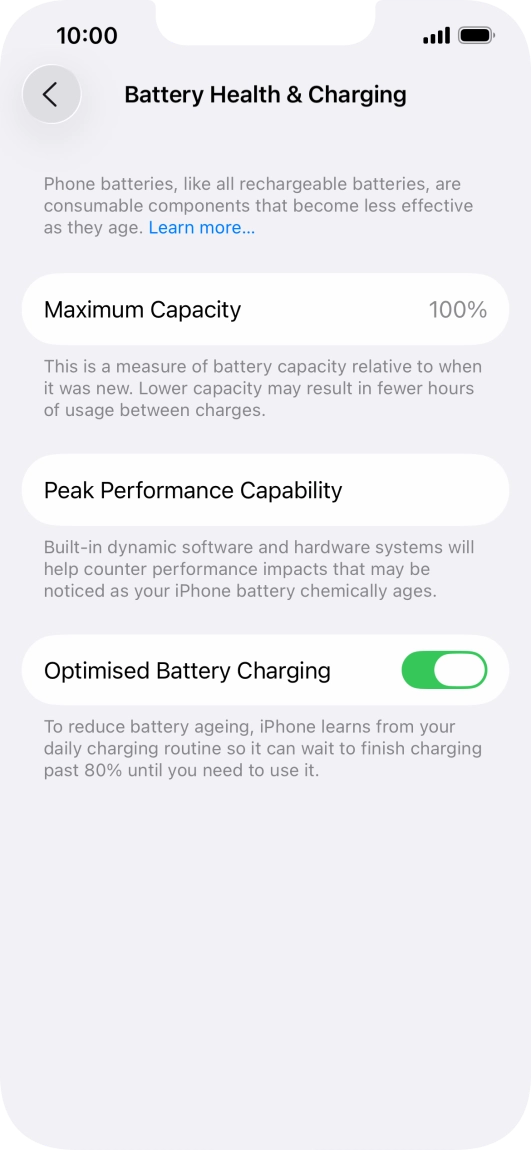 Press the indicator next to 