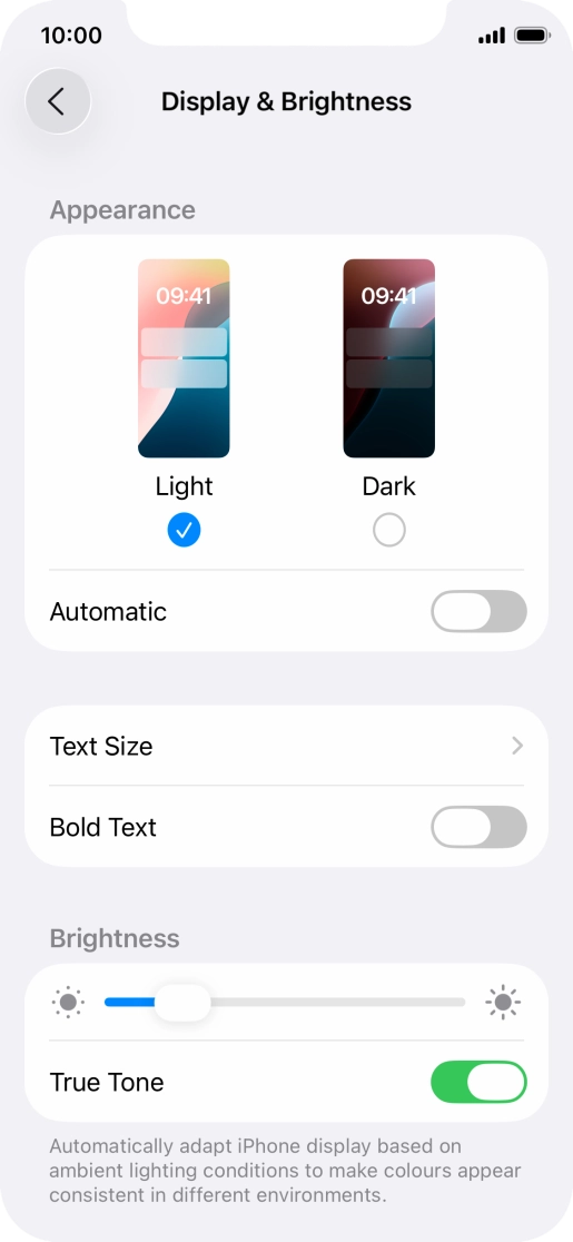 Press Dark.