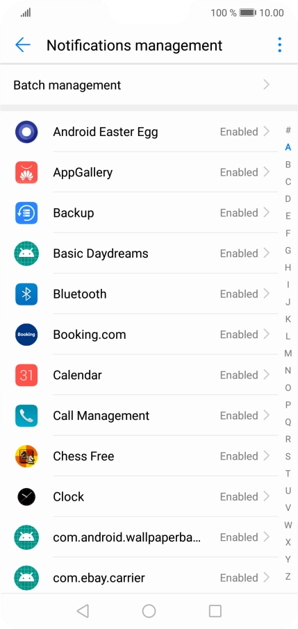 Press the required app.