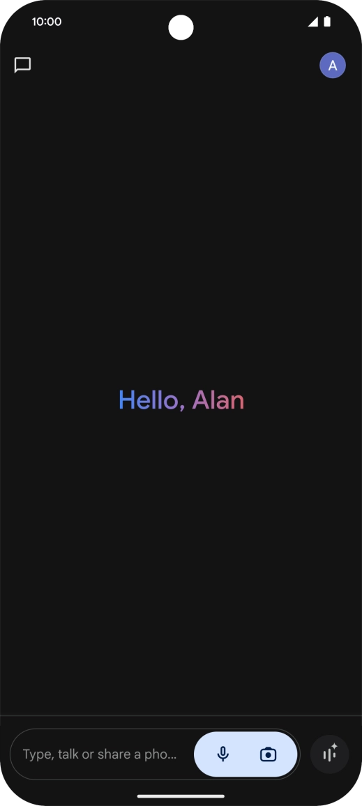 Press the profile icon.