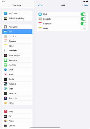 If this screen is displayed, you email account has been recognised and set up automatically. Follow the instructions on the screen to key in more information and finish setting up your tablet.