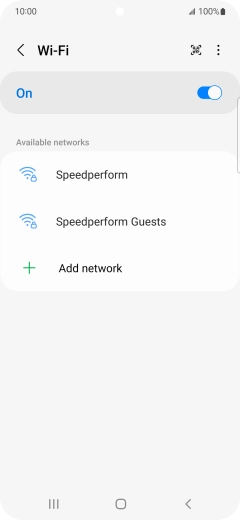 Press the required Wi-Fi network.