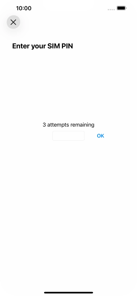 If your SIM is locked, key in your PIN and press OK. The default PIN is 1111.