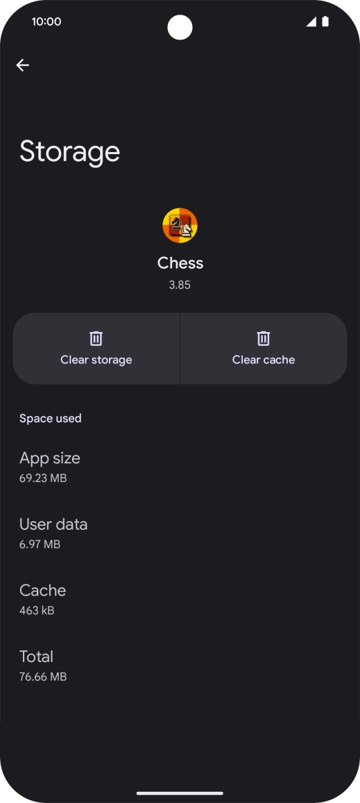 Press Clear cache.