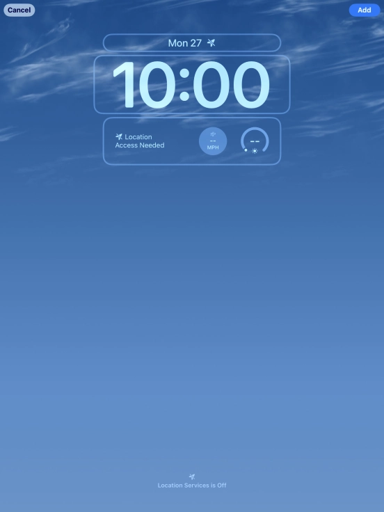 To customise the way the lock screen date is displayed, press the date widget and follow the instructions on the screen to find the required widget display mode.