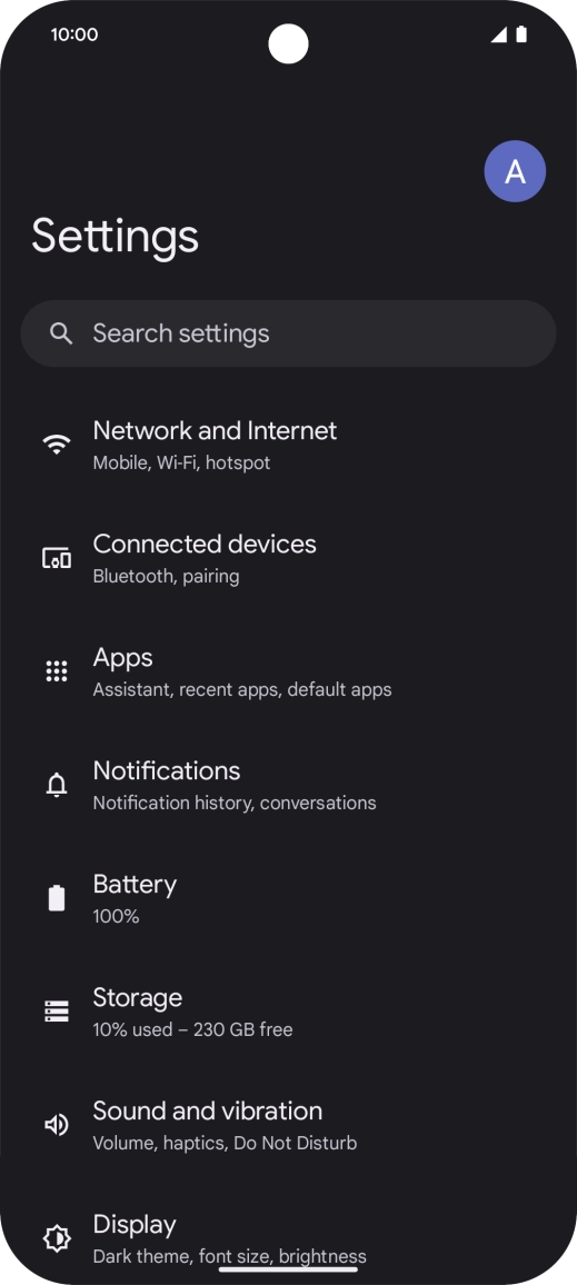Press Battery.