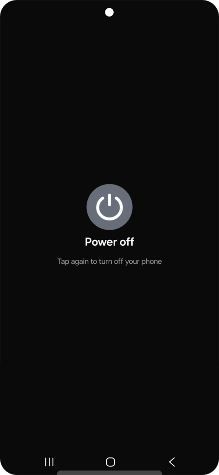 Press Power off.