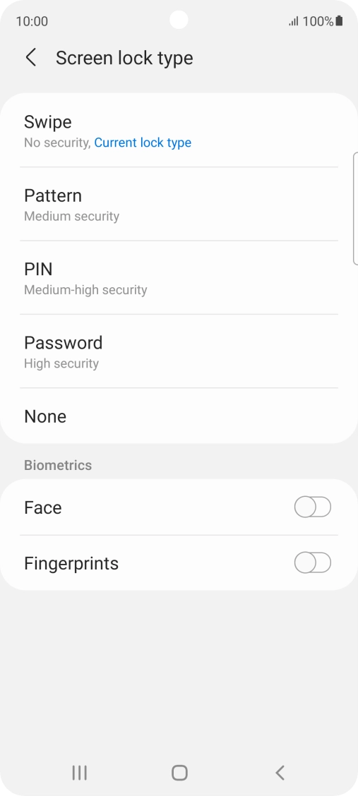 Press Fingerprints.