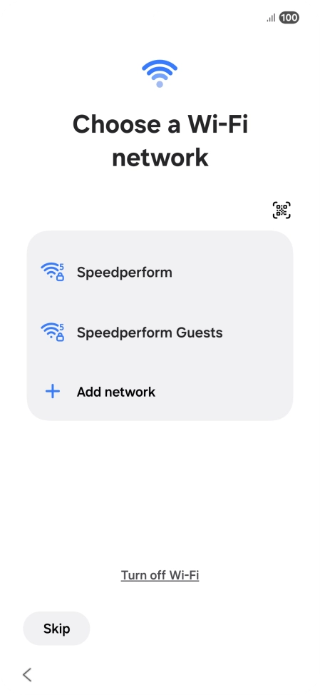 Press the required Wi-Fi network.