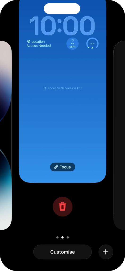 Press the delete icon.