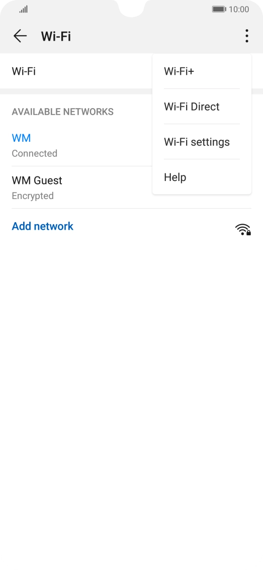 Press Wi-Fi+.