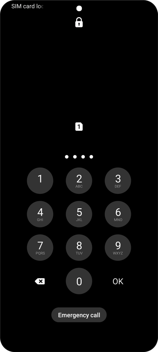 If you're asked to key in your PIN, do so and press OK. The default PIN is 1111.