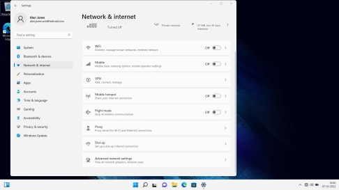 Click Advanced network settings.