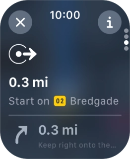Press the end icon.