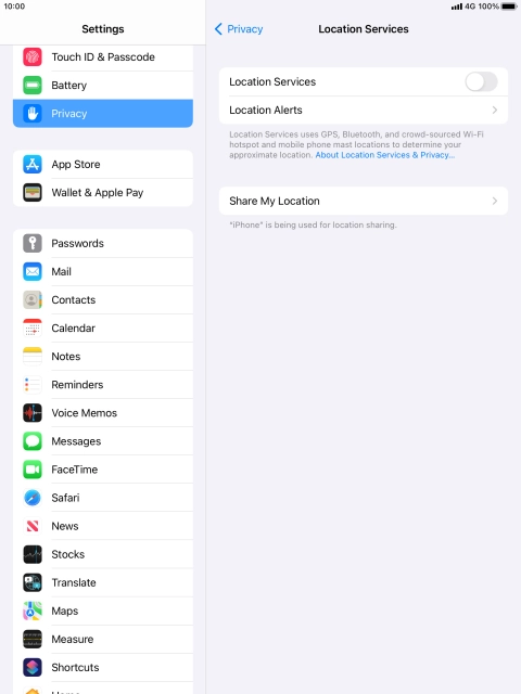 Press the indicator next to 