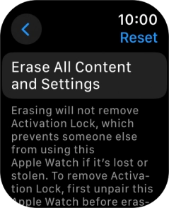 Press Erase All Content and Settings.