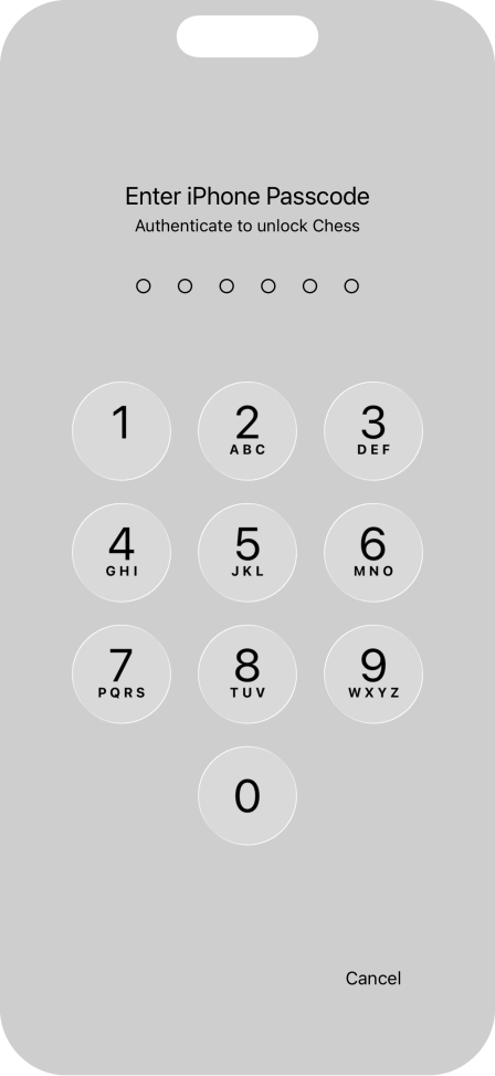 Use the phone lock code you created. The app is now no longer locked.