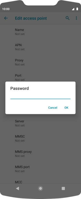 Key in secure and press OK.