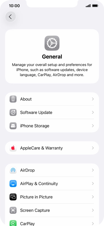 Press Software Update. If a new software version is available, it's displayed. Follow the instructions on the screen to update the phone software.
