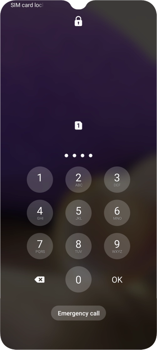 If you're asked to key in your PIN, do so and press OK. The default PIN is 1111.