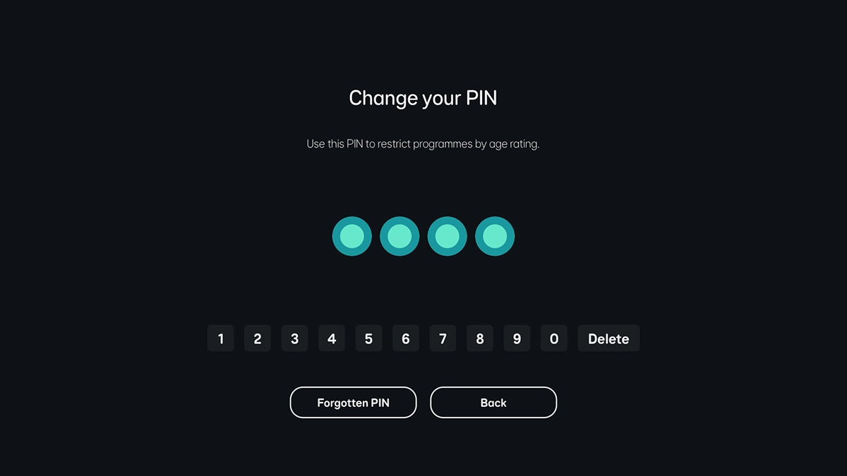 Key in the required PIN.