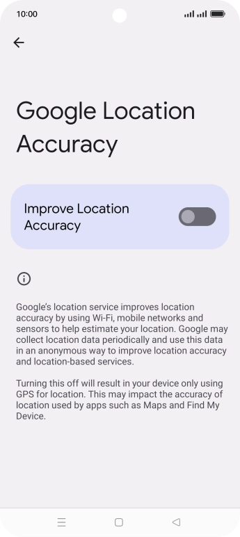 If you press the indicator next to 