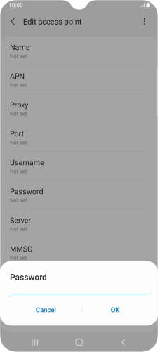 Key in secure and press OK.
