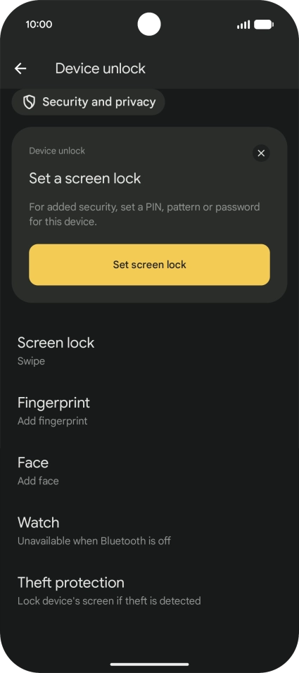 Press Fingerprint.