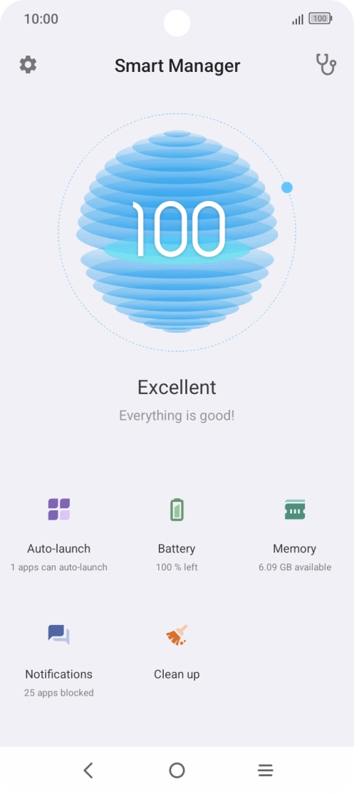 Press Battery.
