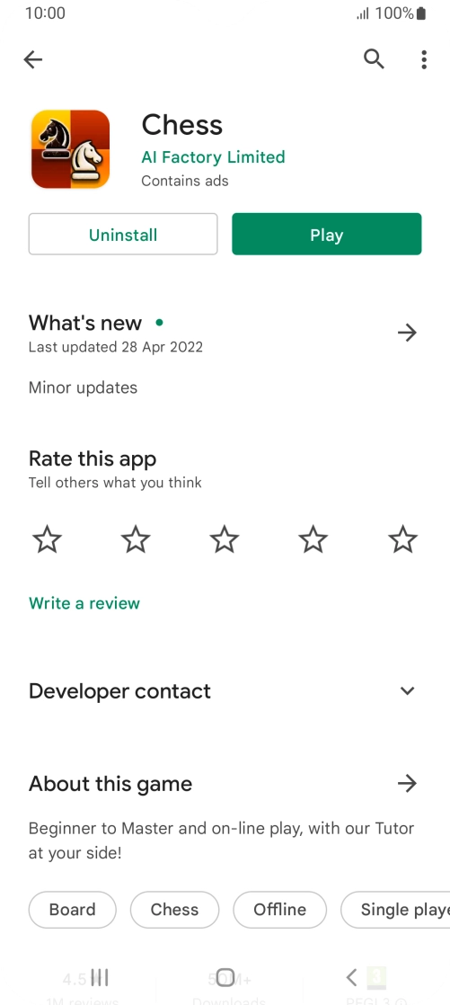 Press Uninstall.