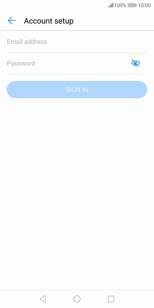 Press Email address and key in your email address.