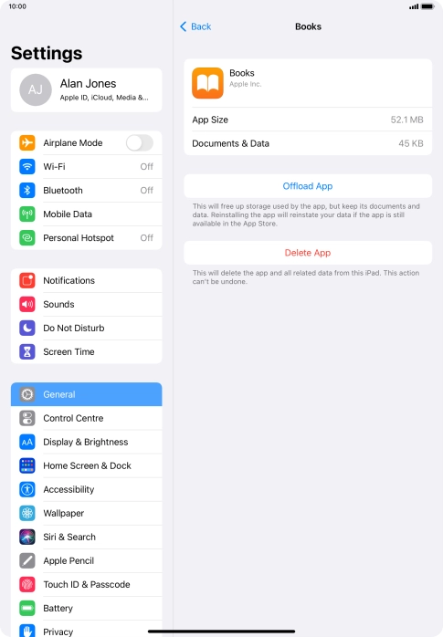 Press Offload App.