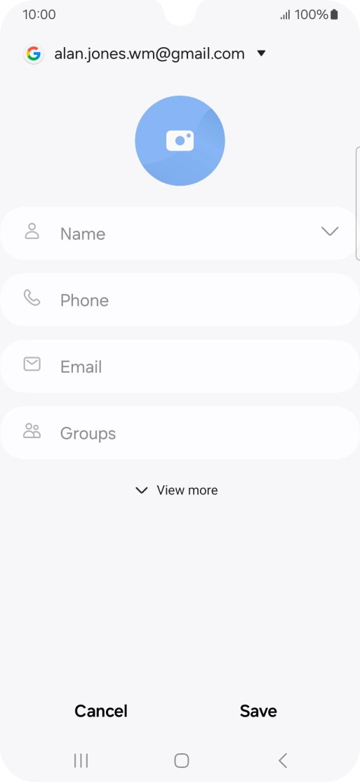 Press Name and key in the required name.