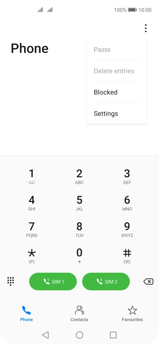Press Settings.