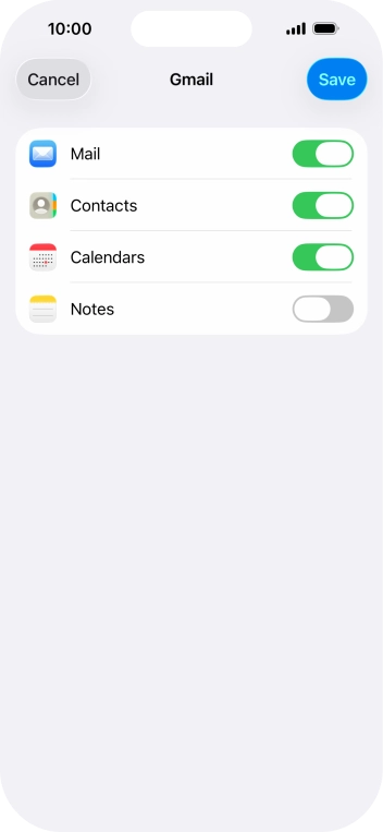 If this screen is displayed, you email account has been recognised and set up automatically. Follow the instructions on the screen to key in more information and finish setting up your phone.