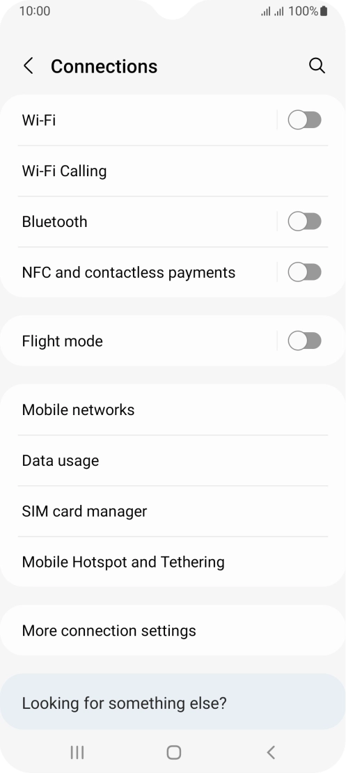 Press Mobile networks.