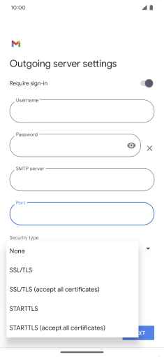 Press None.