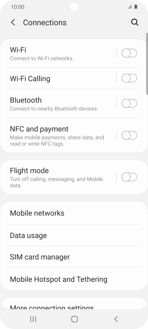 Press Mobile networks.