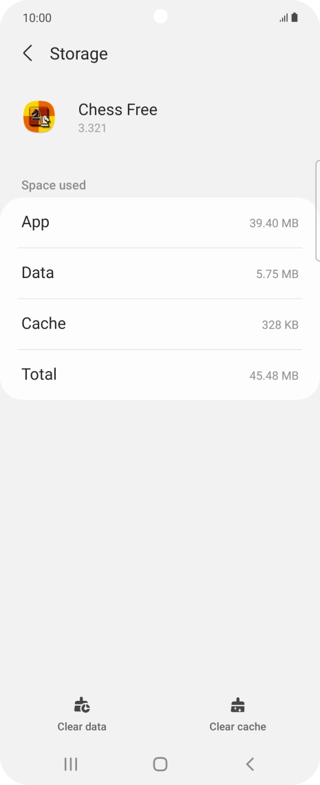 Press Clear cache.