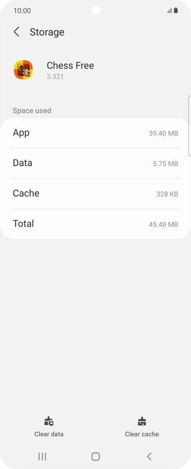 Press Clear cache.