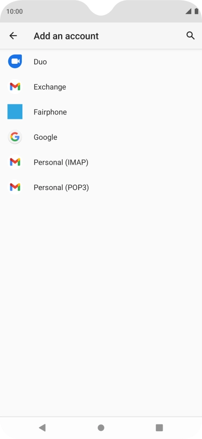 Press Google.