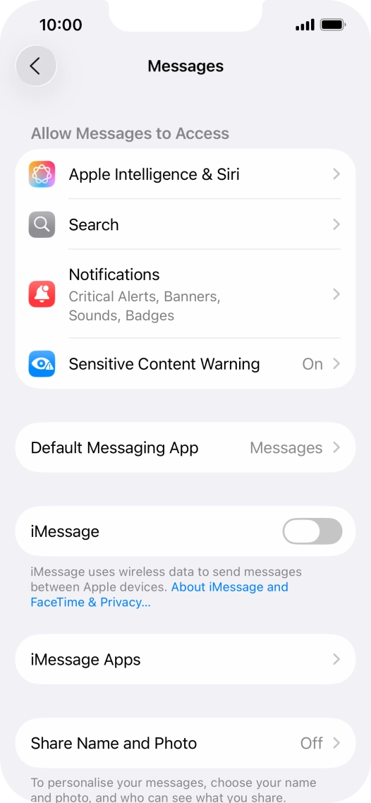 Press the indicator next to 