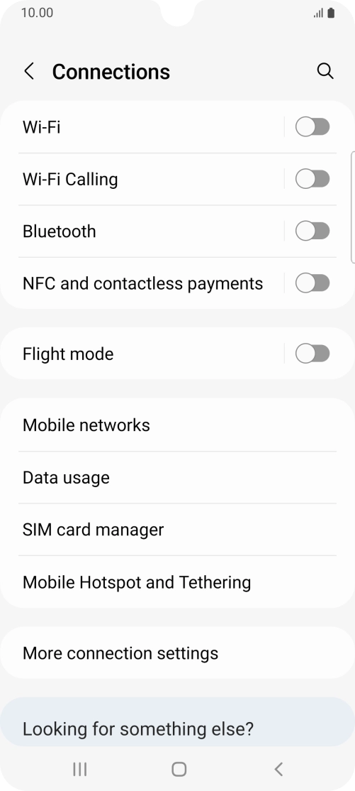 Press Mobile networks.