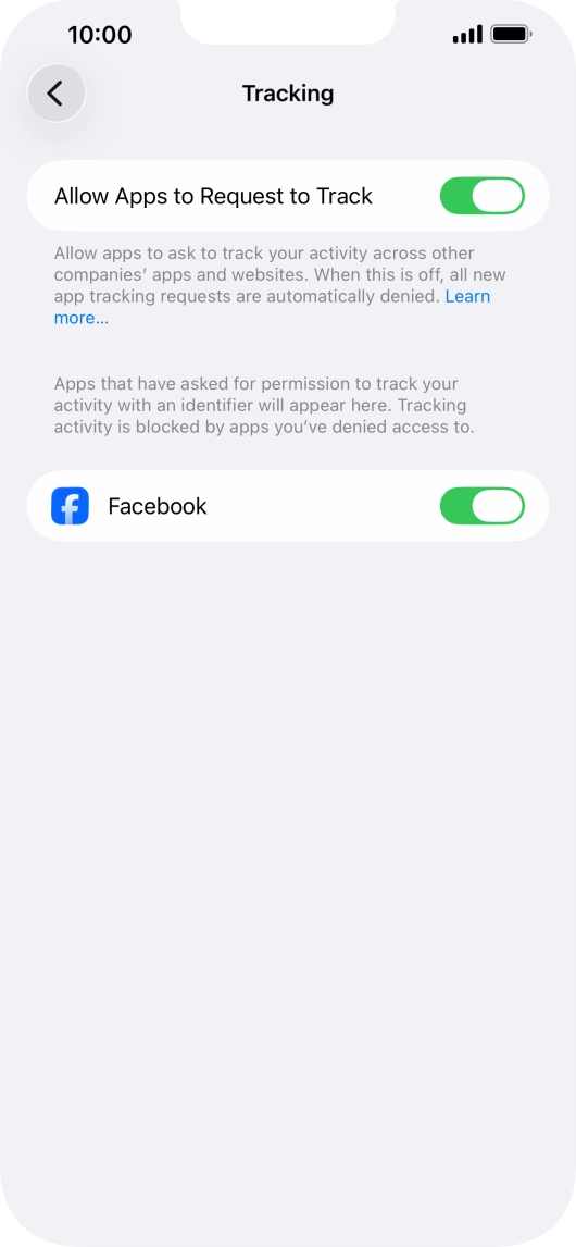 Press the indicator next to 