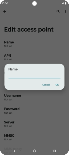 Key in EE Internet and press OK.